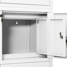 Berkfield Durable Office Cabinet White 90X40X180 Cm Steel - thumbnail 6
