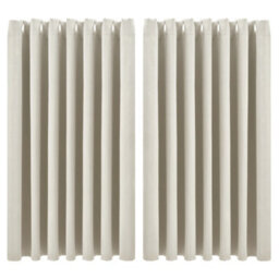 Living And Home Beige Solid Grommet Top 100% Blackout Curtains 2 Pack Thermal Insulated Panels 137X117Cm - thumbnail 3