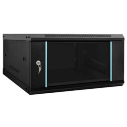 Walplus Network Cabinet With Storage Black 60 X 60 X 35 Cm Steel