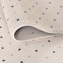 The Rugs Carmel Cream/blue Dots Area Rug And Runner Non Shedding, Stain Resistant, Soft - thumbnail 3