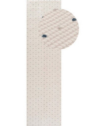The Rugs Carmel Cream/blue Dots Area Rug And Runner Non Shedding, Stain Resistant, Soft - thumbnail 2