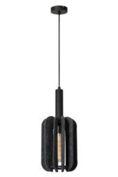 Lucide Rafal - Pendant Light - 20 Cm - 1Xe27 - Grey - thumbnail 3