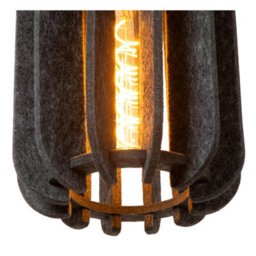 Lucide Rafal - Pendant Light - 20 Cm - 1Xe27 - Grey - thumbnail 7
