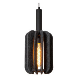 Lucide Rafal - Pendant Light - 20 Cm - 1Xe27 - Grey - thumbnail 5