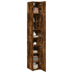 Walplus Slim Storage Cabinet Smoked Oak 30X42.5X225 Cm Engineered Wood - thumbnail 3
