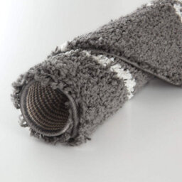 The Rugs Moroccan Shaggy Rugs And Runners Soft Fluffy Wavy Trellis Design High Pile Dark Grey And Ivory Living Room Kitchen Hallway 840 - thumbnail 9