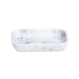 Showerdrape Octavia White Marble & Chrome Soap Dish - thumbnail 2