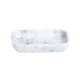 Showerdrape Octavia White Marble & Chrome Soap Dish - thumbnail 3