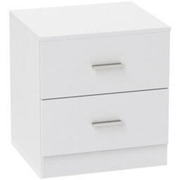 Wyld Haus Kefa Yoka White Modern Bedside Table With 2 Drawers 45W X 39.5D X 49H Cm - thumbnail 2