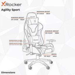 X Rocker Agility Esport Ergonomic Gaming Chair - Bubblegum Edition - thumbnail 9