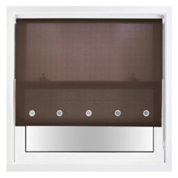 Trimmable Daylight Roller Blind With Round Eyelet And Metal Fittings From Furnished - Mocha (W)120Cm X (L)210Cm - thumbnail 2