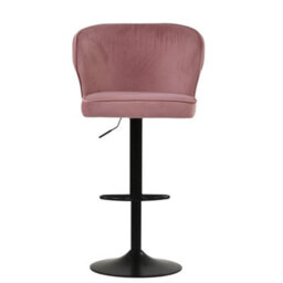 Lakeland Furniture Hexham Pink Velvet Gas Lift Base Bar Stool - thumbnail 1