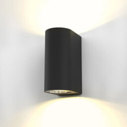B.k.licht Black Outdoor Wall Light Led Ip44 Waterproof Lamp Gu10 Bulbs Included 2X 400Lm - thumbnail 1