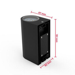 B.k.licht Black Outdoor Wall Light Led Ip44 Waterproof Lamp Gu10 Bulbs Included 2X 400Lm - thumbnail 9