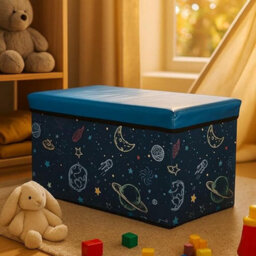 Urbn-Living Childrens Toy Box Storage Chest Collapsible Ottoman Bench Seat 60 Cm Boys Girls - thumbnail 2