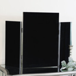 Melody Maison Ornate Vintage Silver Triple Dressing Table Mirror 55Cm X 74Cm - thumbnail 5