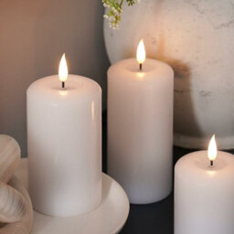 Festive Lights Ember™ Battery Signature White Candle, Trio - thumbnail 5