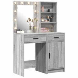 Walplus Dressing Table Set With Door 2 Pcs Grey Sonoma 50 X 41 X 135 Cm - thumbnail 3