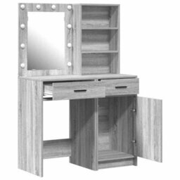 Walplus Dressing Table Set With Door 2 Pcs Grey Sonoma 50 X 41 X 135 Cm - thumbnail 7