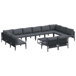 Berkfield Modern Garden Sofa Set 13 Pcs Anthracite Steel