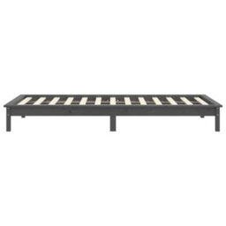 Berkfield Bed Frame Grey 90X190 Cm Single Solid Wood Pine - thumbnail 6
