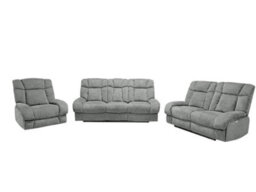 DS Living Torino  3+2 Seater Bundle Recliner Sofa In Grey Or Silver - thumbnail 2
