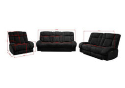 DS Living Torino  3+2 Seater Bundle Recliner Sofa In Grey Or Silver - thumbnail 8
