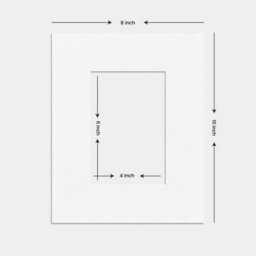 Ak Frames 10X8 White Picture Mounts To Fit 6X4 Aperture Size - Mount Board Only (No Frame Included) - thumbnail 3