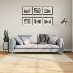 Berkfield Rug Huarte Short Pile Soft And Washable Cream 120X170 Cm - thumbnail 1