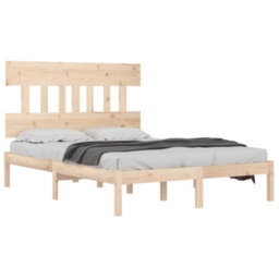 Berkfield Bed Frame Solid Wood 200X200 Cm - thumbnail 3