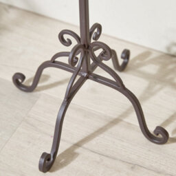 Dibor Vintage Style Cast Iron Toilet Roll Holder Ornate Scrolled Antique Brown Freestanding Toilet Paper Dispenser Tissue Stand - thumbnail 5