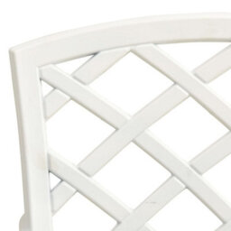 Berkfield 5 Piece Bistro Set Cast Aluminium White - thumbnail 9