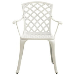 Berkfield 5 Piece Bistro Set Cast Aluminium White - thumbnail 5