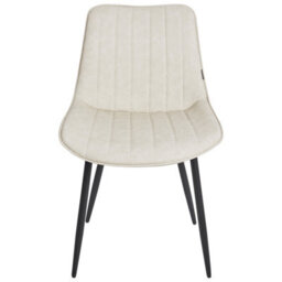 Beliani Set Of 2 Dining Chairs Dubrovnik Faux Leather Light Beige - thumbnail 5