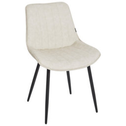 Beliani Set Of 2 Dining Chairs Dubrovnik Faux Leather Light Beige - thumbnail 4