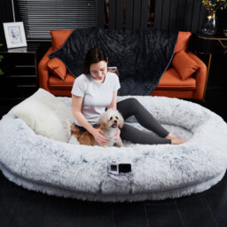 Groundlevel Faux Fur Human Pet Bed - Adult Size - thumbnail 3