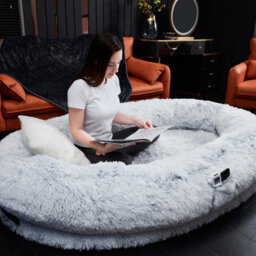 Groundlevel Faux Fur Human Pet Bed - Adult Size - thumbnail 4