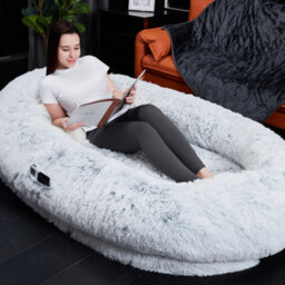 Groundlevel Faux Fur Human Pet Bed - Adult Size - thumbnail 2
