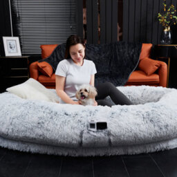 Groundlevel Faux Fur Human Pet Bed - Adult Size - thumbnail 5