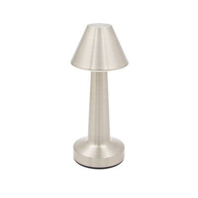 Global Gizmos Rechargeable Led Table Lamp - Silver - image 1