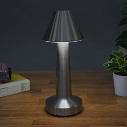 Global Gizmos Rechargeable Led Table Lamp - Silver - thumbnail 4