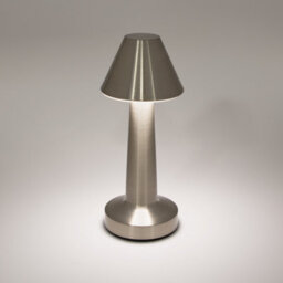 Global Gizmos Rechargeable Led Table Lamp - Silver - thumbnail 2