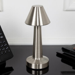 Global Gizmos Rechargeable Led Table Lamp - Silver - thumbnail 7
