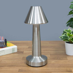 Global Gizmos Rechargeable Led Table Lamp - Silver - thumbnail 5