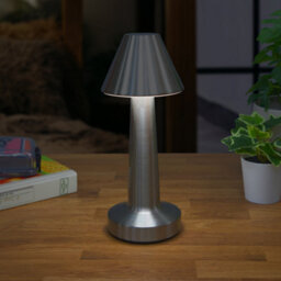 Global Gizmos Rechargeable Led Table Lamp - Silver - thumbnail 6