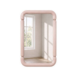 Sweeek - Rectangular Mirror With Wood Decor Nude 106X36X7 Cm - Volt - thumbnail 1