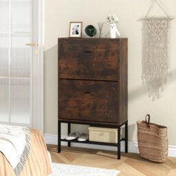 Industrial Shoe Storage Cabinet Entryway Freestanding Shoe Organizer - thumbnail 5