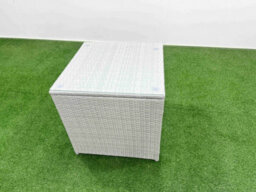 Fimous Pe Wicker Rattan Garden Sofa Set Reclining Adjustable Chair Square Coffee Table 6 Seater 2 Stools 2 Side Table - thumbnail 6
