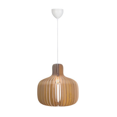 Nordlux Hazo Wood Pendant Light Easy Assemble Brown,mains - image 1