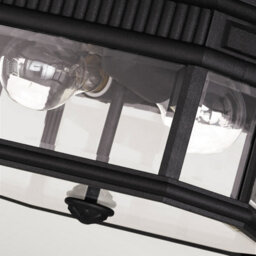 Luminosa Lighting Luminosa Cotswold Lane 2 Light Outdoor Flush Ceiling Light Black Ip44, E27 - thumbnail 4